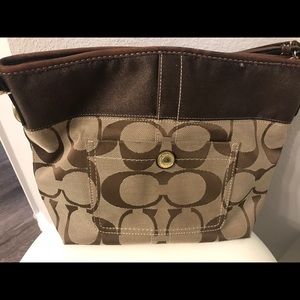 Coach logo shoulder bag